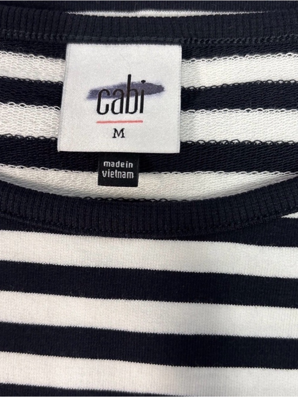 Cabi Women's Sleeveless Tank Top Black Striped, Size Medium NWOT - Picture 4 of 4